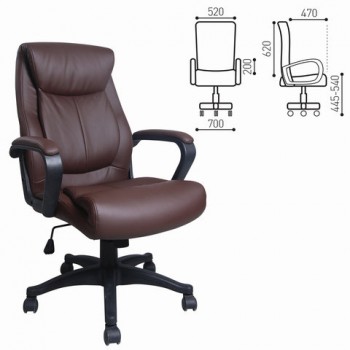 Кресло офисное BRABIX Enter EX-511 (коричневый) в Мохнатом Логу - mohnatyj-log.mebel54.com | фото