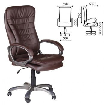 Кресло офисное BRABIX Omega EX-589 (коричневое) в Мохнатом Логу - mohnatyj-log.mebel54.com | фото