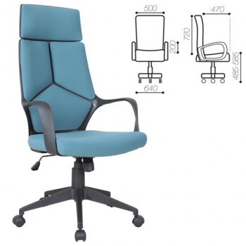 Кресло офисное BRABIX Prime EX-515 (голубая ткань) в Мохнатом Логу - mohnatyj-log.mebel54.com | фото