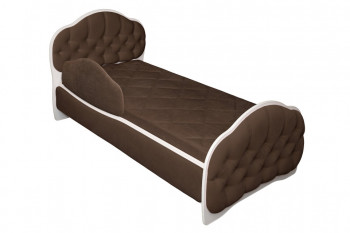 Кровать 160 Гармония 08 Шоколад (мягкий бортик) в Мохнатом Логу - mohnatyj-log.mebel54.com | фото
