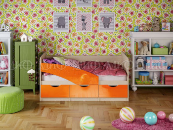 Кровать Бабочки 1,8м (Оранжевый металлик) в Мохнатом Логу - mohnatyj-log.mebel54.com | фото