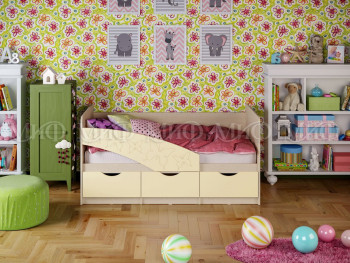 Кровать Бабочки 2,0м (Ваниль матовый) в Мохнатом Логу - mohnatyj-log.mebel54.com | фото