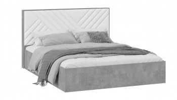 Кровать без ПМ «Хилтон» Тип 1 Ателье светлый/Белый в Мохнатом Логу - mohnatyj-log.mebel54.com | фото