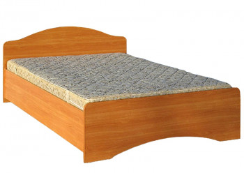 Кровать двойная 1600-1 без матраса (круглые спинки) Вишня Оксфорд в Мохнатом Логу - mohnatyj-log.mebel54.com | фото