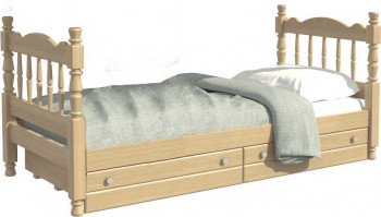 Кровать одинарная Аленка из массива сосны 800*1890 Сосна в Мохнатом Логу - mohnatyj-log.mebel54.com | фото