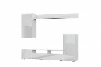 Мебель для гостиной МГС 4 (Белый/Белый глянец) в Мохнатом Логу - mohnatyj-log.mebel54.com | фото