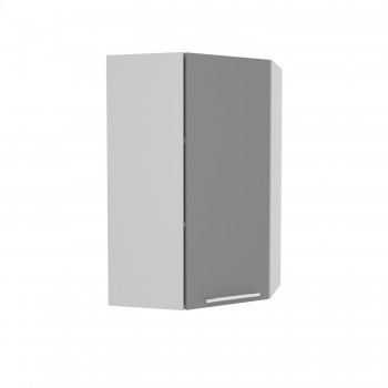 Ройс ВПУ 550 Шкаф верхний угловой высокий (Графит софт/корпус Серый) в Мохнатом Логу - mohnatyj-log.mebel54.com | фото