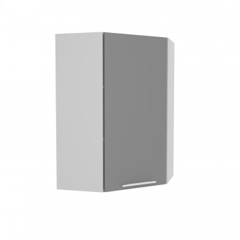 Ройс ВПУ 600 Шкаф верхний угловой высокий (Графит софт/корпус Серый) в Мохнатом Логу - mohnatyj-log.mebel54.com | фото