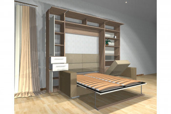 Шкаф-кровать с диваном Каролина в Мохнатом Логу - mohnatyj-log.mebel54.com | фото