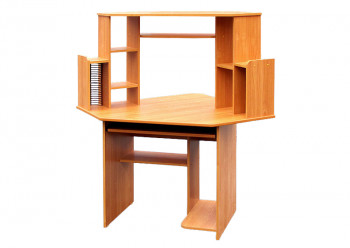 Угловой компьютерный стол (Вишня Оксфорд) в Мохнатом Логу - mohnatyj-log.mebel54.com | фото